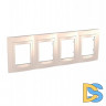Рамка 4-ая (четверная), Бежевый, серия Unica, Schneider Electric