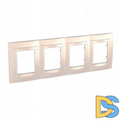 Рамка 4-ая (четверная), Бежевый, серия Unica, Schneider Electric