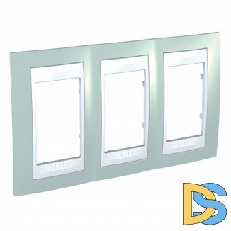 Рамка 3-ая (тройная), Морская волна/Белый, серия Unica, Schneider Electric
