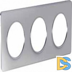 Рамка 3-ая (тройная), Алюминий, серия Odace, Schneider Electric