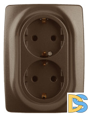 Розетка 2x2P+E Schuko Эра 12-2106-13 Б0031235