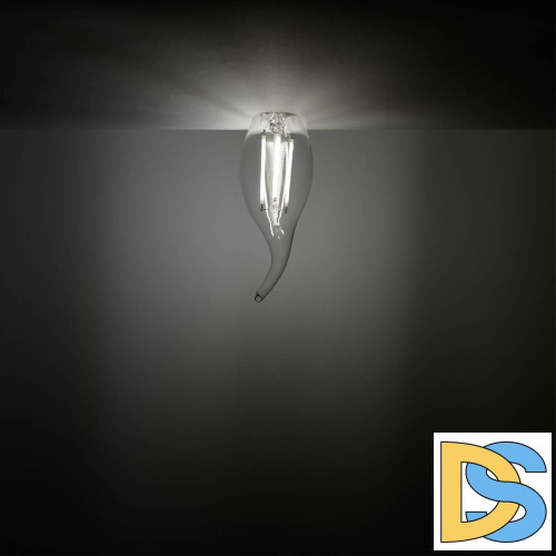 Лампа светодиодная филаментная Gauss E14 11W 4100К прозрачная 104801211