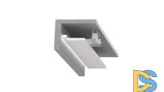 Безрамный теневой алюминиевый профиль SWG PRO FGC-20-WH-2 022513
