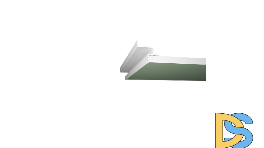 Безрамный теневой алюминиевый профиль SWG PRO FGC-20-WH-2 022513