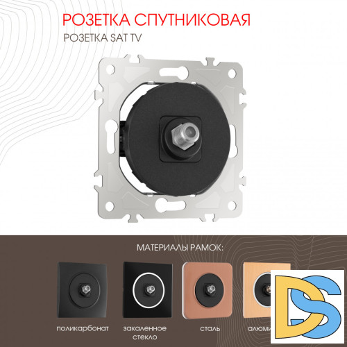 Розетка спутниковая SAT TV Arte Milano 202.42-1.black