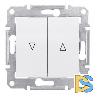 Выключатель для жалюзи (рольставней) с фиксацией, Белый, серия Sedna, Schneider Electric