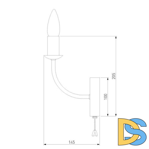 Бра Eurosvet Santi 60139/1 хром