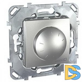 Диммер поворотно-нажимной, 400Вт для ламп накаливания, Алюминий, серия UNICA TOP/CLASS, Schneider Electric