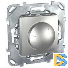 Диммер поворотно-нажимной, 400Вт для ламп накаливания, Алюминий, серия UNICA TOP/CLASS, Schneider Electric