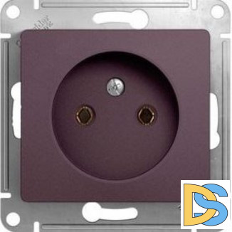 Розетка 1-ая электрическая без заземления, Сиреневый туман, серия Glossa, Schneider Electric