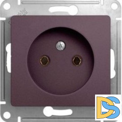Розетка 1-ая электрическая без заземления, Сиреневый туман, серия Glossa, Schneider Electric