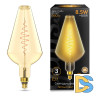 Лампа светодиодная филаментная Gauss E27 8,5W 2000K янтарная 180802105
