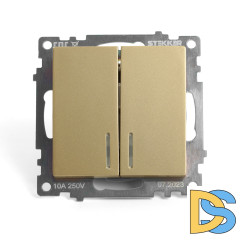 Выключатель 2-клавишный Stekker Катрин GLS10-7102-08 49217