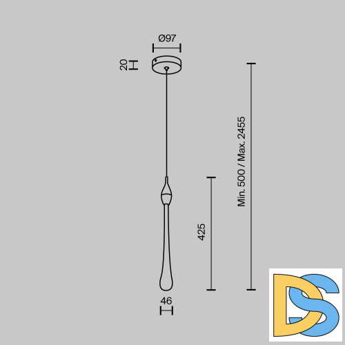 Подвесной светильник Modestyle MS.88920.1 GD