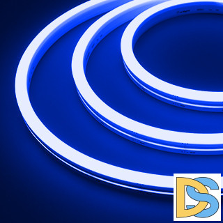 Лента герметичная Arlight MOONLIGHT-SIDE-A140-12x17mm 24V Blue (8 W/m, IP67, 2835, 5m, wire x1) 038799