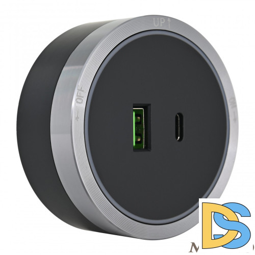 Трековая розетка Arte Milano Am-track-sockets 380066TS LED/USB-Type-C Grey