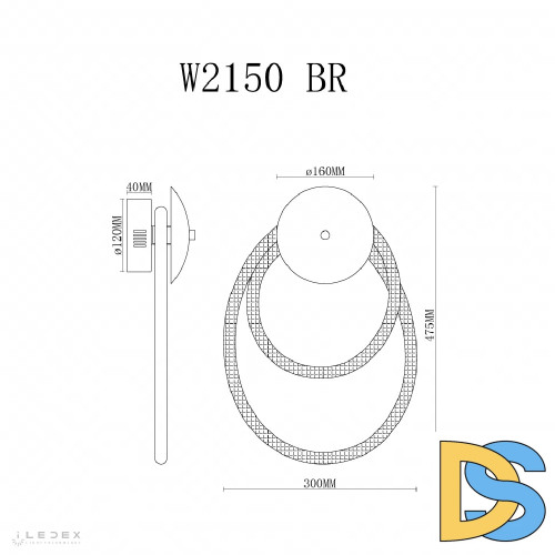Настенный светильник iLedex Cross W2150 BR