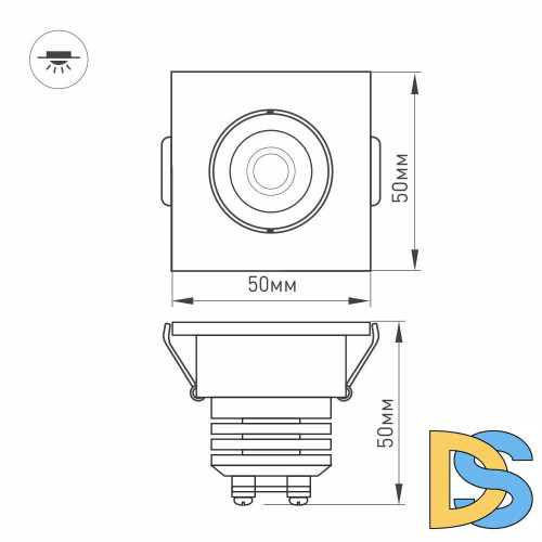 Мебельный светильник Arlight LTM-S50x50WH 5W Day White 25deg
