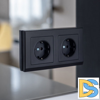 Рамка на 2 поста (черный) W0021808