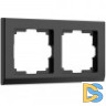 Рамка на 2 поста (черный) W0021808