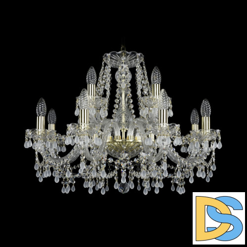 Подвесная люстра Bohemia Ivele Crystal 1410/8+4/240 G V0300