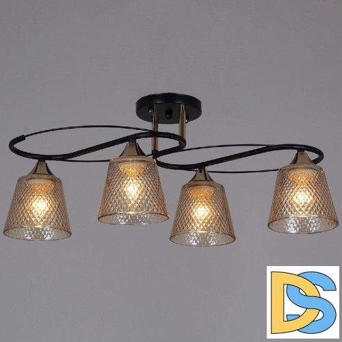 Потолочная люстра Reluce 06087-0.3-04 BK+FG