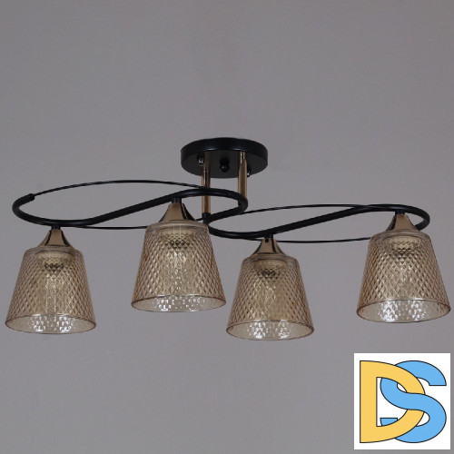 Потолочная люстра Reluce 06087-0.3-04 BK+FG