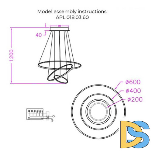 Подвесная светодиодная люстра Aployt Janina APL.018.03.60