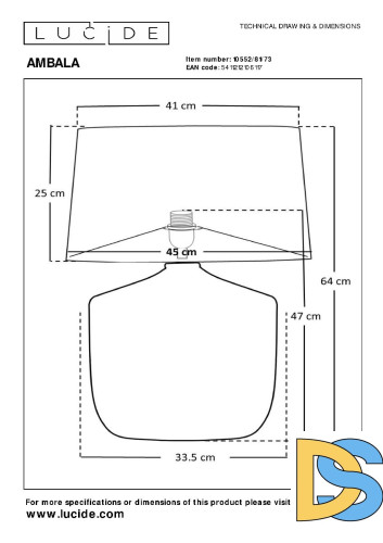 Настольная лампа Lucide Ambala 10552/81/73