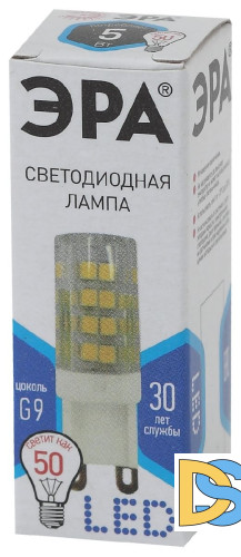 Лампа светодиодная Эра G9 5W 4000K LED JCD-5W-CER-840-G9 Б0027864