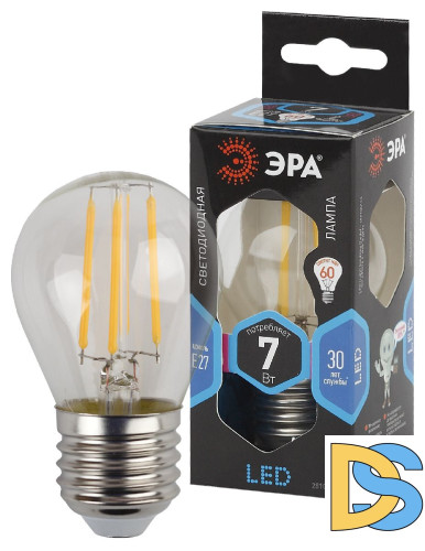 Лампа светодиодная Эра E27 7W 4000K F-LED P45-7W-840-E27 Б0027949