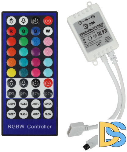 Контроллер с ИК пультом Эра RGBW-Controller-12/24V-96/192W-IP20-IR Б0061113