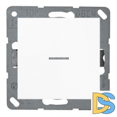 Выключатель одноклавишный с подсветкой Jung ECO Profi 10А Белый