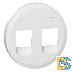 Лицевая панель Legrand Celiane розетки акустической двойной белая 068212