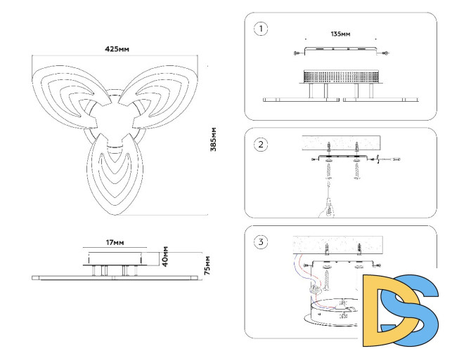 Потолочная люстра Ambrella Light Acrylica Original FA4545