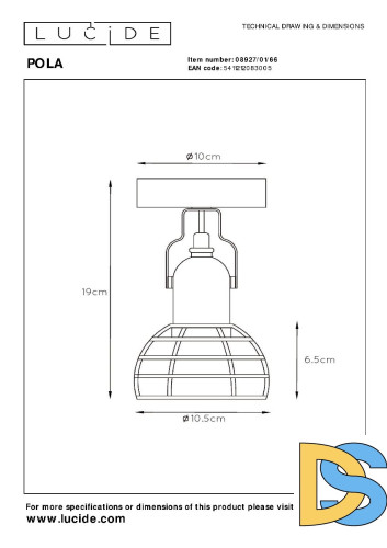 Спот Lucide Paulien 08927/01/66
