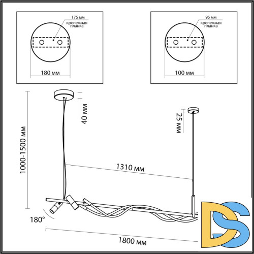 Подвесная люстра Odeon Light Corda 4397/40L