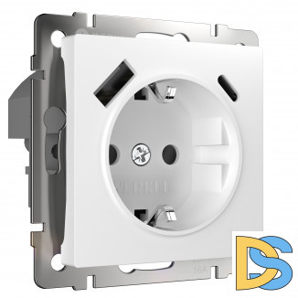 Розетка с быстрой зарядкой USB Type A+С белая W1171701