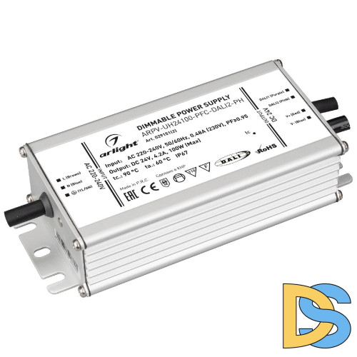 Блок питания Arlight ARPV-UH24100-PFC-DALI2-PH (24V, 4.2A, 100W, IP67) 029151(2)
