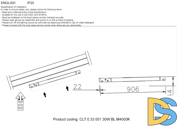 Трековый светильник Crystal Lux CLT 0.33 001 30W BL M4000K