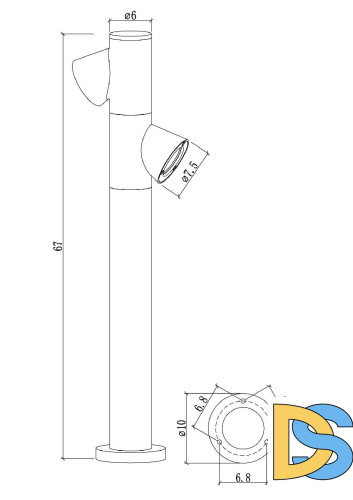 Ландшафтный светильник Arte Lamp Brooklyn A2063PA-2BK