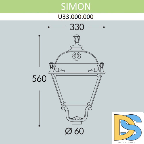 Уличный светильник Fumagalli Simon U33.000.000.AXH27