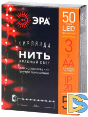 Гирлянда нить красный свет ЭРА ENIN -5NR Б0047963