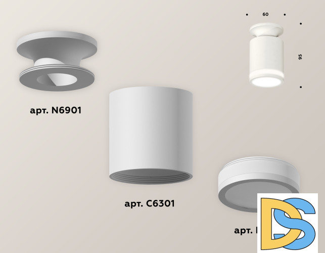 Накладной светильник Ambrella Light Techno XS6301106 (N6901, C6301, N6220)