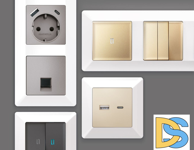 Рамка пятиместная Ambrella Volt Line AF110105