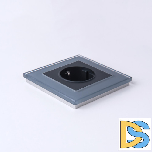 Розетка с заземлением, безвинтовой зажим Werkel черный матовый W1171308 4690389156908