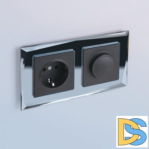 Розетка с заземлением, безвинтовой зажим Werkel черный матовый W1171308 4690389156908