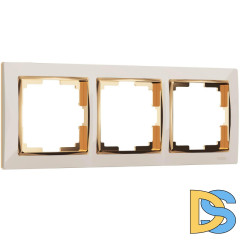 Рамка на 3 поста Werkel Snabb слоновая кость/золото W0031932 4690389160851