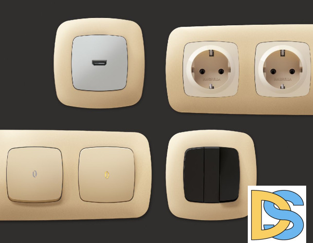 Рамка четырехместная Ambrella Volt Ecta OF140604