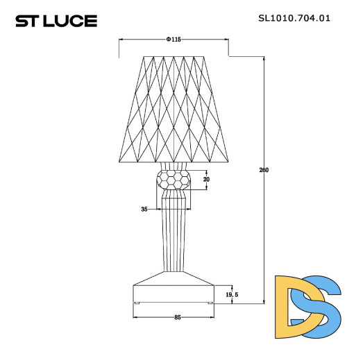 Настольная лампа ST Luce Sparkle SL1010.704.01